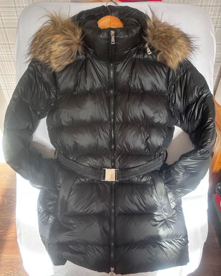 Ralph Lauren Puffer Coat With Fur Hood and belt image 1